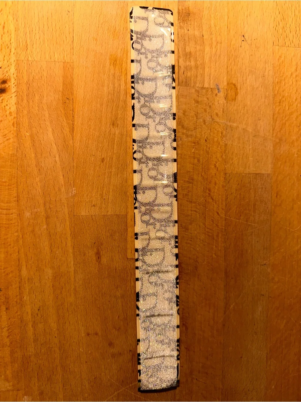 Dior Beige and Black Signature Pattern Wall Ribbon